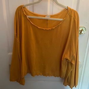 Yellow free people blouse